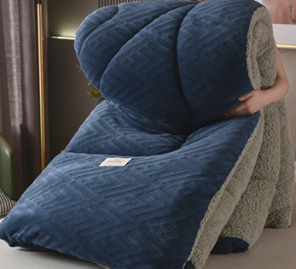 Antarctic People Luxe Winter Lambskin Quilt - Thickened Milk Fiber Duvet for Ultimate Comfort Julia M Home & Kitchen