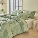 New Monstera Leaves Tufted Duvet Cover Set Single Double Bedding Set King Soft Comfortable Durable Quilt Cover and Pillowcases