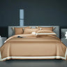 Premium 1400TC Egyptian Cotton Smooth Soft Bedding Set Chic White Grey Patchwork Duvet Cover Flat/Fitted Bed Sheet Pillowcases