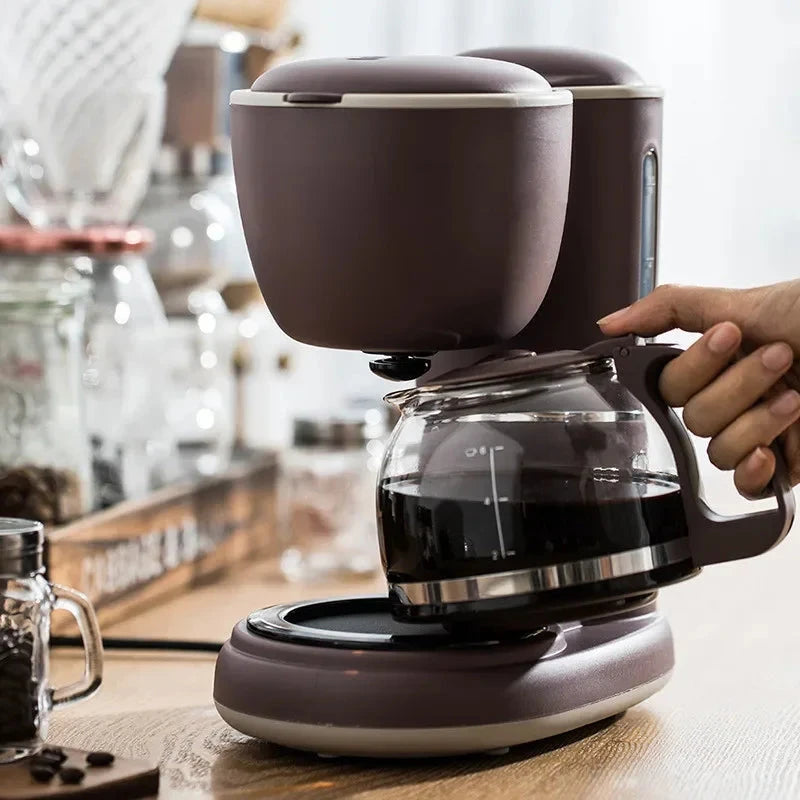 220V 600ML Electric Drip Coffee Maker - Compact Glass Teapot Julia M LifeStyles
