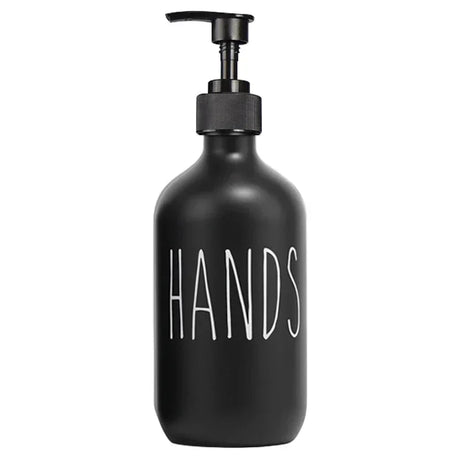 Elegant 500ml Black Dish Soap Dispenser Set with Refillable Pump for Farmhouse Chic Décor Julia M LifeStyles