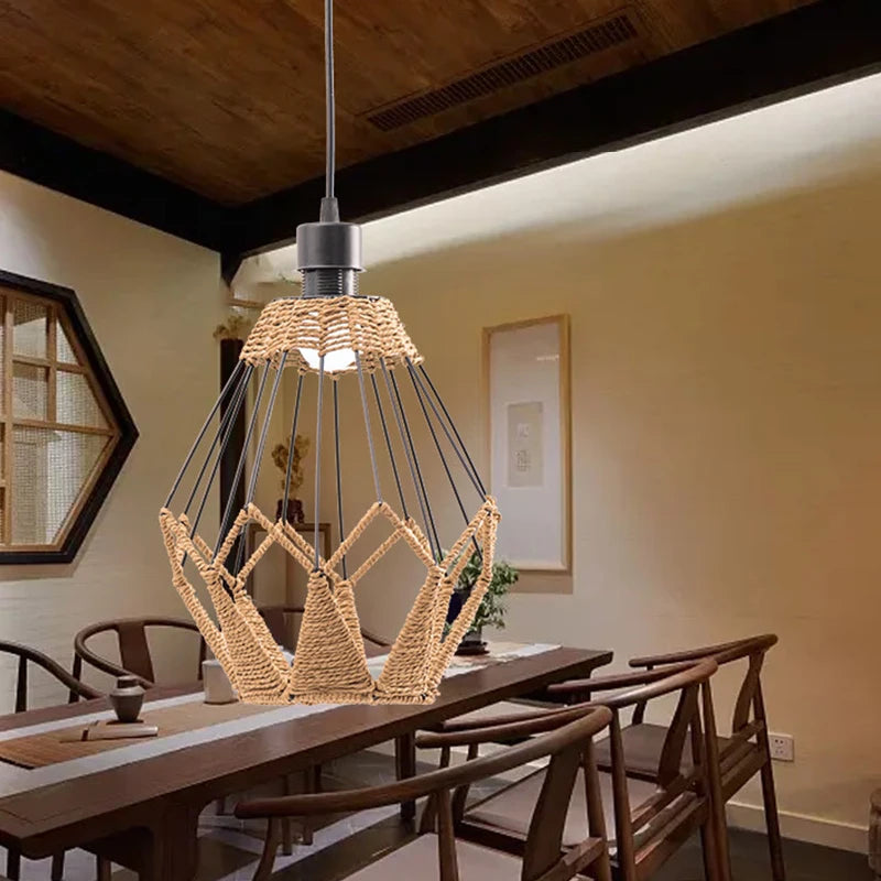 Woven Rattan Pendant Lampshade: Elevate Your Lighting Style 🌟