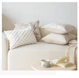 Exquisite Nordic Floral Embroidery French Cream Throw Pillow Cover Julia M LifeStyles