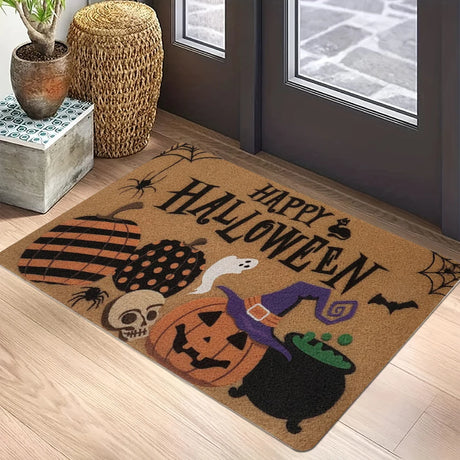 Happy Halloween Pumpkin Welcome Doormat - Julia M LifeStyles