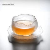 Elegant Frosted Japanese Glass Tea Cup – Single Serve Delight Julia M Home & Kitchen