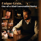 Charred Wooden Whiskey Glass Set with Stones & Tongs