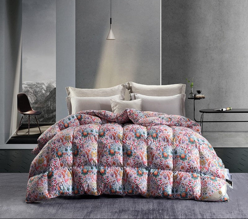 Italy Import Silk Duvet 95 White Goose down Quilt Winter Quilt Thickened Heattech Mute Floor Heating Air-Conditioning Quilt Julia M LifeStyles