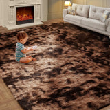 Tie-Dye Plush Carpet - Soft Fluffy Living Room Bedroom Mat