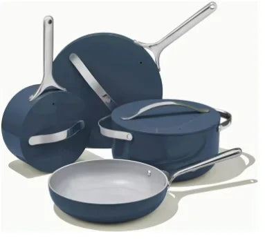 Nonstick Ceramic Cookware Set Pots Pans Lids and Kitchen Storage Non Toxic PTFE & PFOA Free Oven Safe Julia M Home & Kitchen