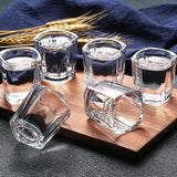 6pcs Sets Luxury Wine Glasses Transparent Glass Cup Exquisite Cocktail Glass European Style Whiskey Glass Bar Brandy Beer Cups