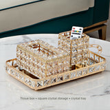 Light Luxury Style Crystal Tissue Box