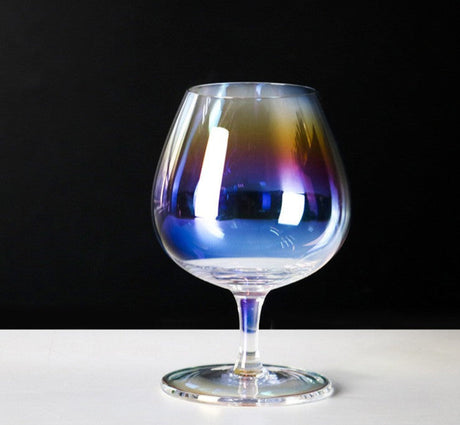 Japanese-Style Colorful Crystal Wine Goblet - Rainbow Champagne Glass