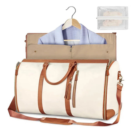2in1 Convertible Garment Bag Foldable Suit Storage Bag Large Capacity Travel Duffle Bag Waterproof Tote Fitness Gym Bag