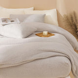 Plush Fleece Duvet Cover Set with Sheet, 4-Piece