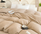 Sumptuous Cotton Waffle Duvet Cover Set – Elegant Autumn & Winter Bedding Julia M LifeStyles