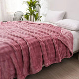 Cozy Coral Fleece Rabbit Fur Blanket for Sofa & Bedroom Julia M LifeStyles