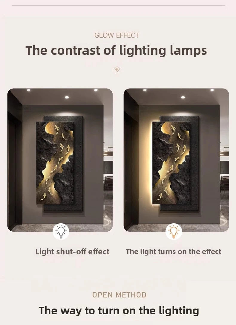 Koi Fish LED Light Wall Lamp
