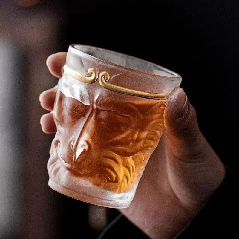 Playful Monkey Crystal Glass Kung Fu Tea Mug