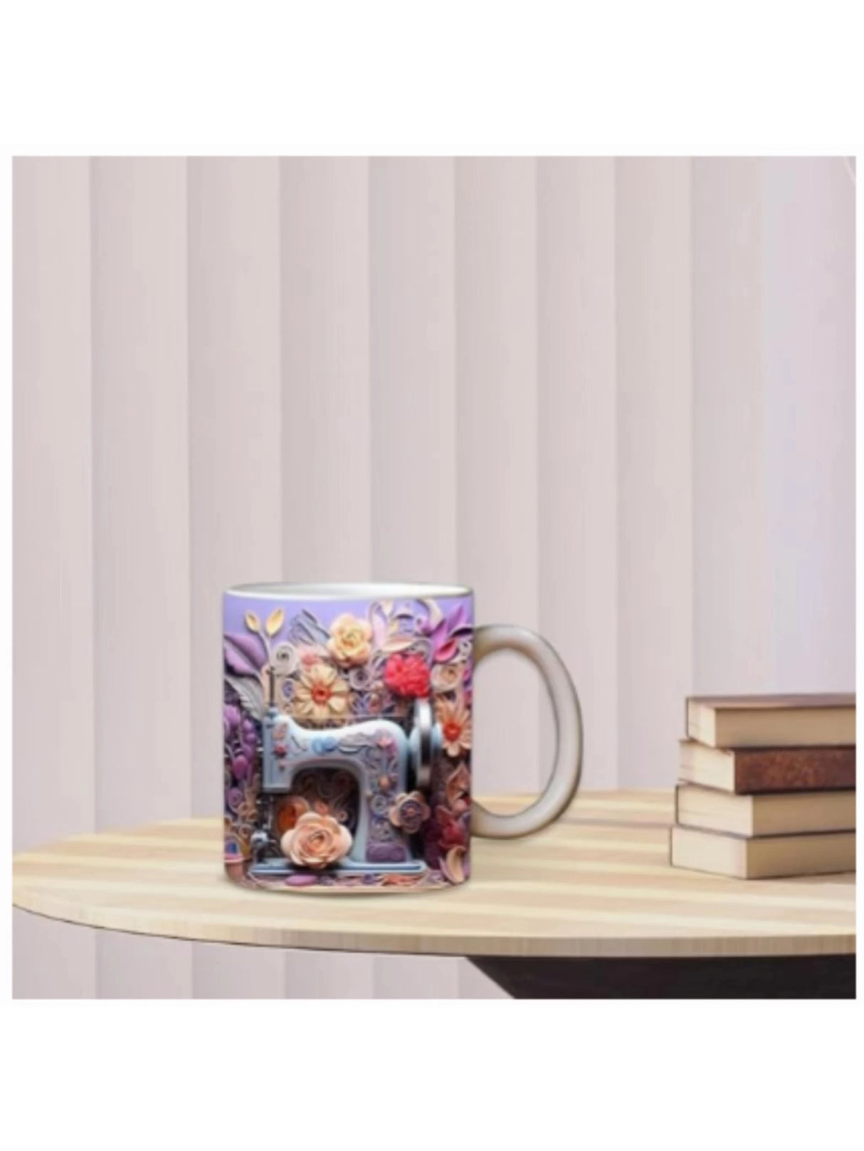 Sewing Machine Design Ceramic Mug - Unique Gift for Sewing Enthusiasts