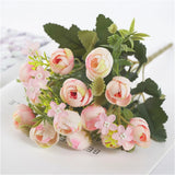 High Quality Silk Rose Bouquet for Home and Wedding Decor