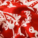 Boho White Paisley Floral Duvet Cover Twin Bohemian Exotic Flower Bedding Set Reversible Red Comforter Cover for Girl Women Room Julia M LifeStyles