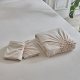 Three-dimensional Pleated Flowers Bedding Set Queen Simple Duvet Cover Set King Blanket Cover and Pillowcases Comforter Covers