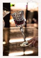 Glass Crystal Luxury Red Wine Glass Set Crystal Silk Iceberg Decanter Diamond Wine Glass Julia M Home & Kitchen