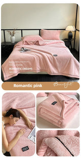 Plush Warm Winter Blanket A Grade Coral Fleece Flannel Soft Thick Bed Blankets for Sofa Single Double Couple Furry Bedspread Julia M LifeStyles