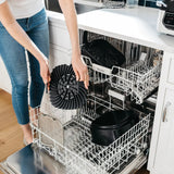 4-in-1 Indoor Grill with 4-Qt Air Fryer, Roast, Bake, & Cyclonic Grilling Technology, Black/Stainless Julia M LifeStyles
