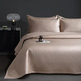CHAUSUB Luxury Pima Cotton Quilt Set 3PCS King Queen Size,Silky Cooling Bedspread & Coverlet,Summer Lightweight Comforter