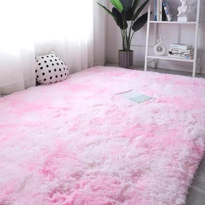 Tie-Dye Plush Carpet - Soft Fluffy Living Room Bedroom Mat - Julia M LifeStyles