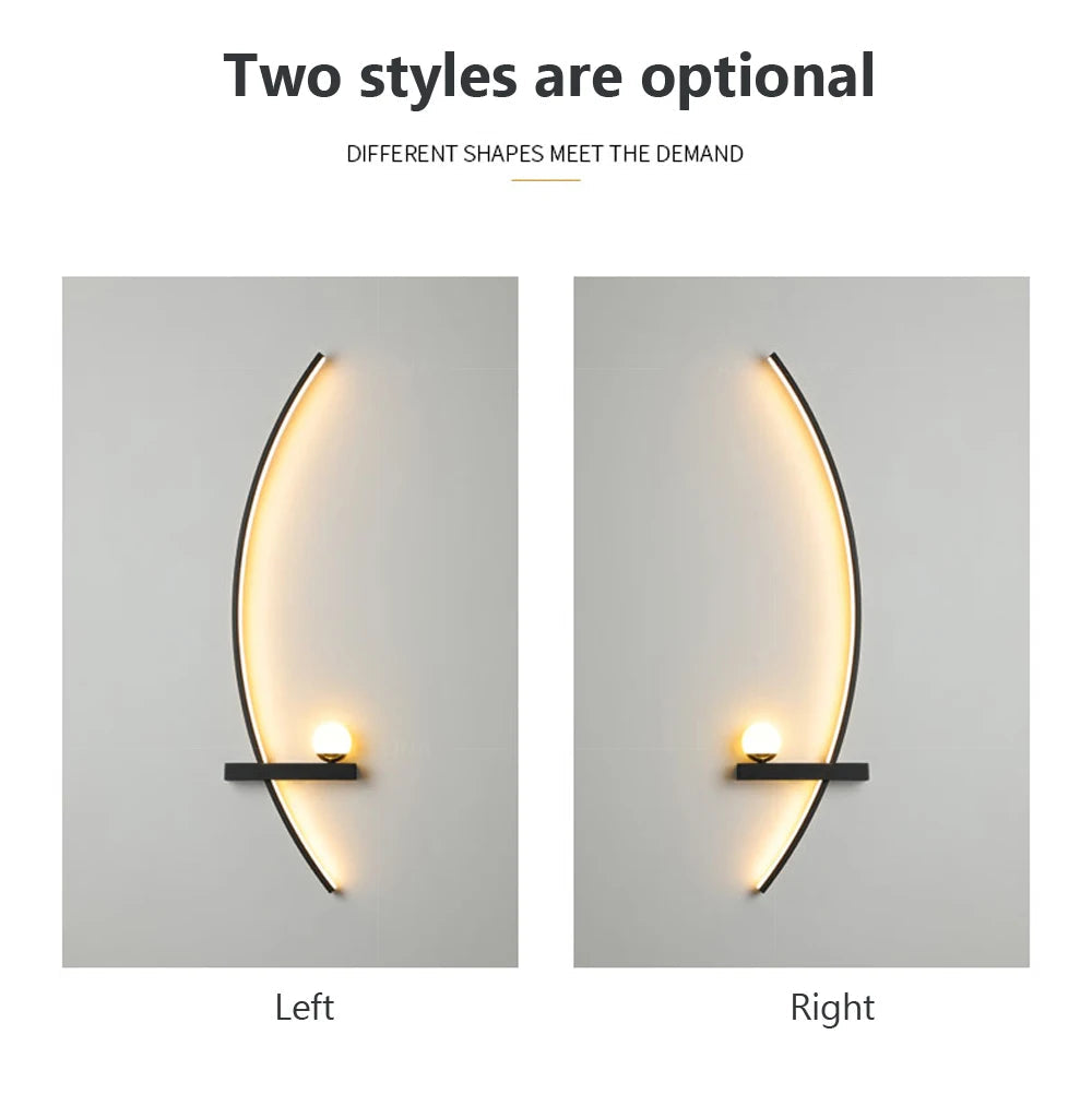 Modern LED Wall Lamp with Smart Remote Control for Bedroom and Living Room Julia M LifeStyles