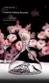 Lux Iceberg Falls Crystal Glass Wine Decanter & Filter Julia M LifeStyles