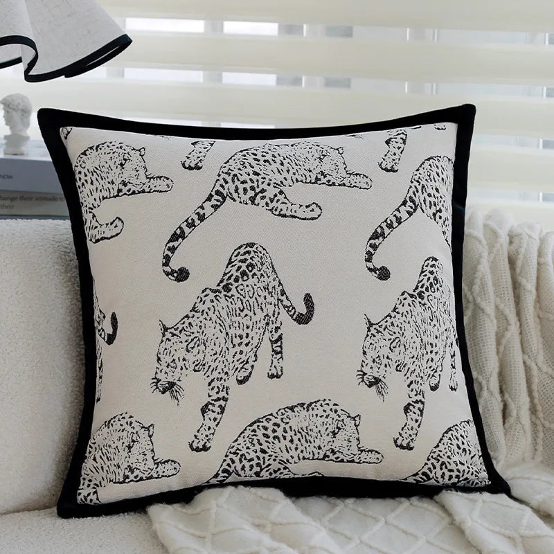 30X50/45X45CM Black White Throw Pillow Cover Modern Simple Stamping Waist Cushion Cover Decor Home Decorative Pillowcase Julia M LifeStyles