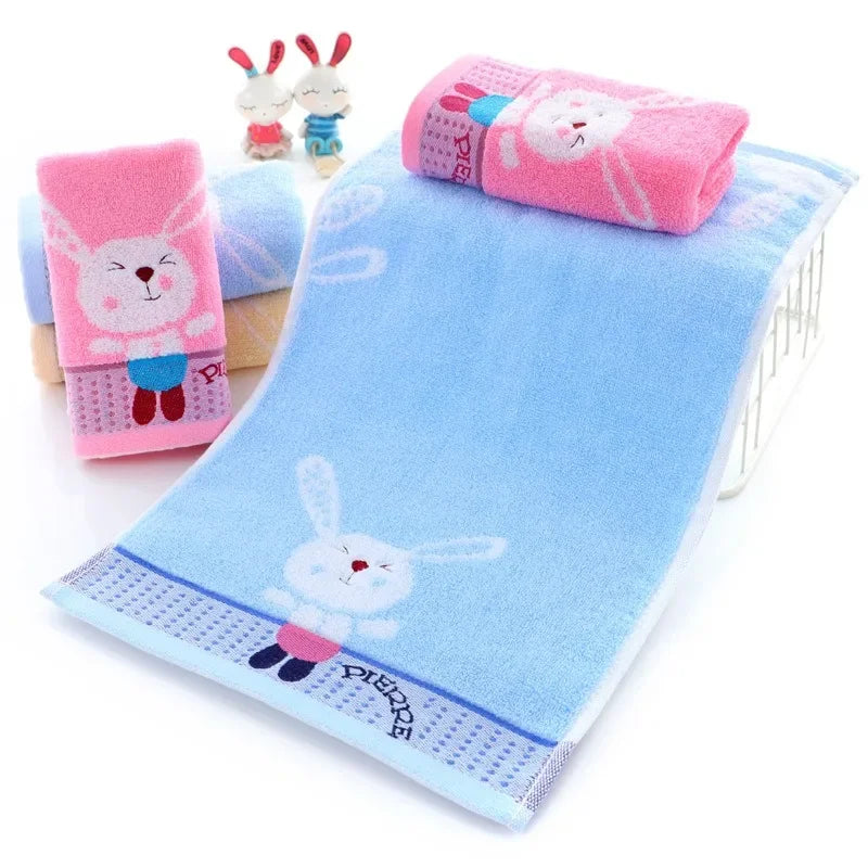 Pure Cotton Cartoon Baby Face Towel - Soft & Absorbent 50x25cm