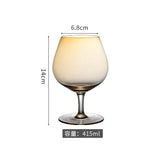 Galvanized Black Crystal Red Wine Goblet - Smoke Grey Elegance Julia M LifeStyles