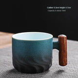 Creative Handmade Exquisite Coffee Cup Vintage Coffee Cup With Wooden Handle Mug Cups Mugs Drinkware Kitchen Dining Bar Home - Julia M LifeStyles