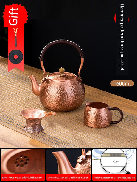 Handmade Outdoor Stove for Making Tea Copper Pot