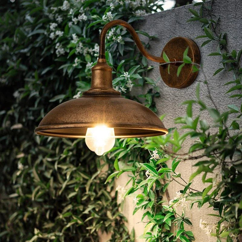 Retro Waterproof LED Wall Lamp Outdoor Courtyard Villa Garden Balcony Corridor Entrance Door E27 Decorative Lighting Fixture