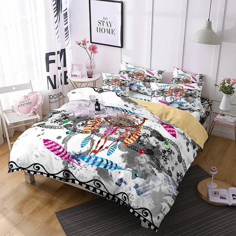 Print Bohemian Mandala Comforter Cover Super Comfortable Microfiber Fabric Bedroom Beddidng Set Datura Duvet Cover+pillowcases Julia M LifeStyles
