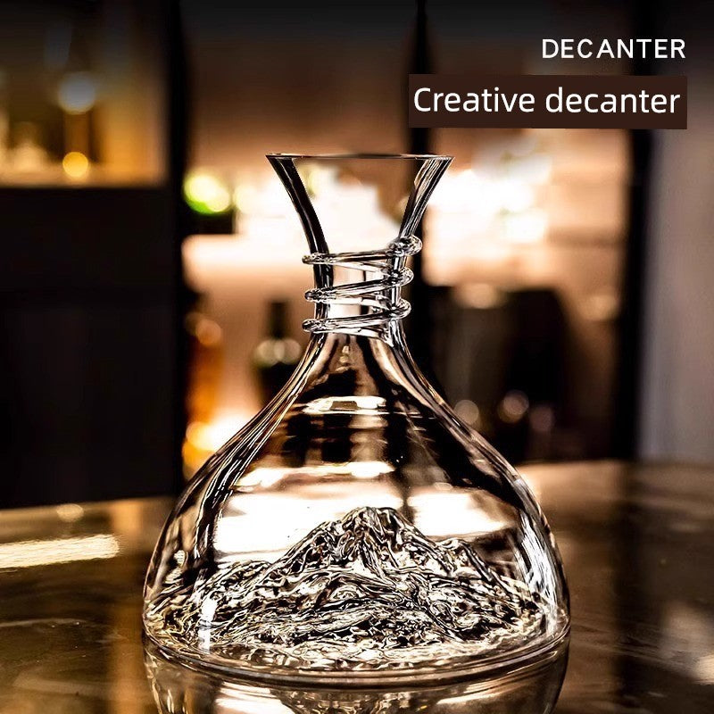 Lux Iceberg Falls Crystal Glass Wine Decanter & Filter Julia M LifeStyles