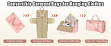 2in1 Convertible Garment Bag Foldable Suit Storage Bag Large Capacity Travel Duffle Bag Waterproof Tote Fitness Gym Bag - Julia M LifeStyles