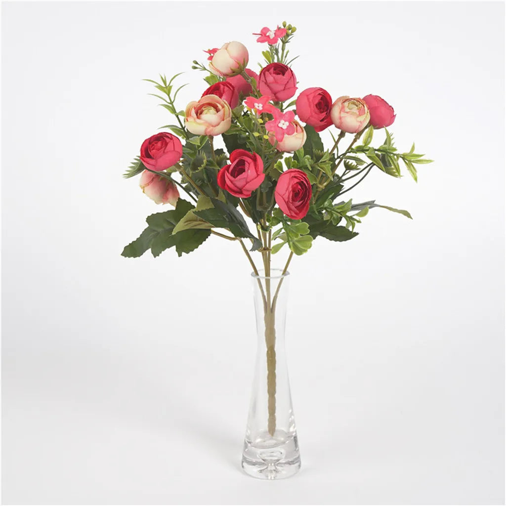 High Quality Silk Rose Bouquet for Home and Wedding Decor