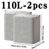 Non-woven Quilt Storage Bag with Lids Zipper Foldable Clothes Quilt Bins Container Large Capacity Dust-proof Bag Organize - Julia M LifeStyles