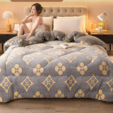 Antarctic People Luxe Winter Lambskin Quilt - Thickened Milk Fiber Duvet for Ultimate Comfort Julia M Home & Kitchen