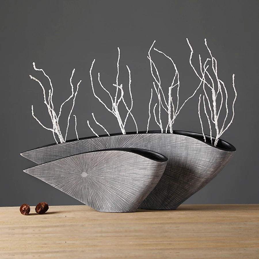 Atelier Form Sculptural Resin Vase | Modern Decorative Accent