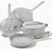 Nonstick Ceramic Cookware Set Pots Pans Lids and Kitchen Storage Non Toxic PTFE & PFOA Free Oven Safe Julia M Home & Kitchen