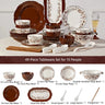 Retro Rose Household Anti-Slip full travel dish set is very luxurious luxury bowl kitchen dinner sets ceramic plates porcelain