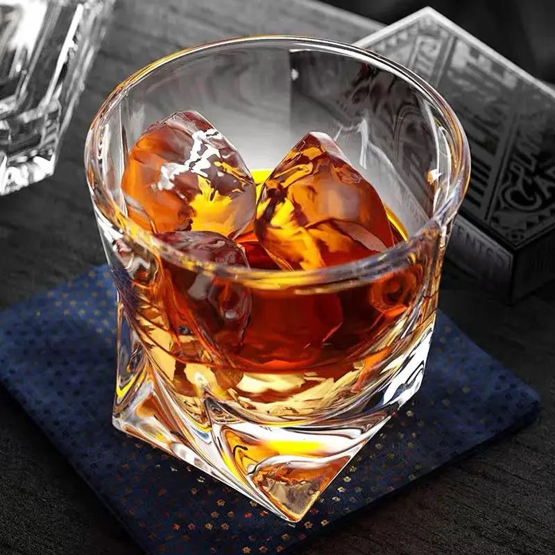 Creative Rotating Crystal Glass Cocktail and Whiskey Cup 290ml