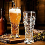 Creative New Thick Luxury Carved Pattern Beer Cup High Grade Brewery Malt Drinking Water Cup Pub Use